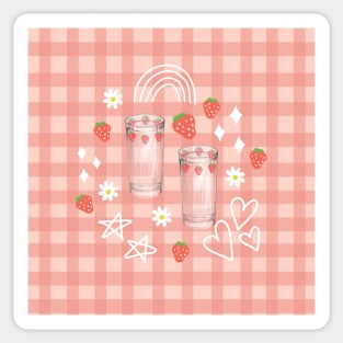 Nana anime strawberry glasses Sticker